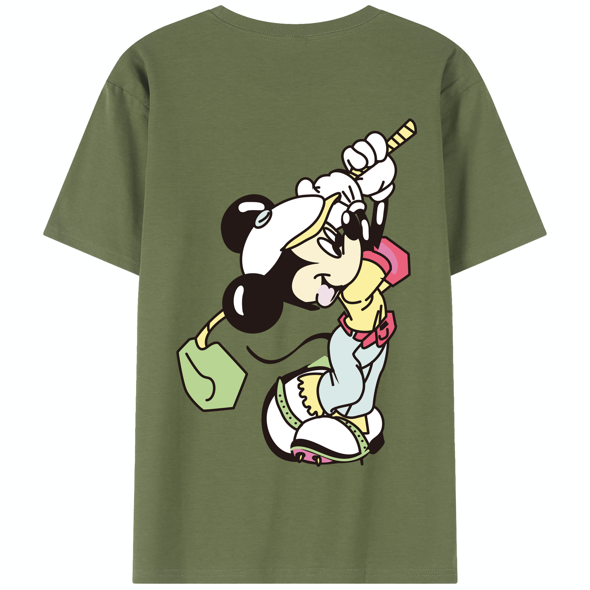 （画像用） ミッキーマウス Mickey Mouse 綿100％半袖Tシャツ（背面プリント）